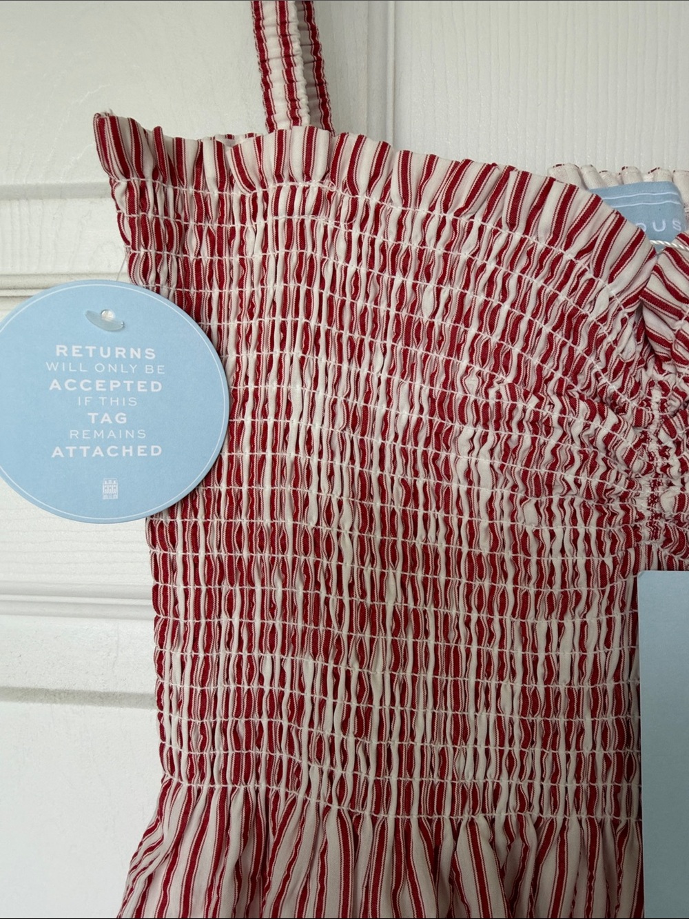 Hill House Rebecca Dress - red ticking stripe - Picture 4 of 4